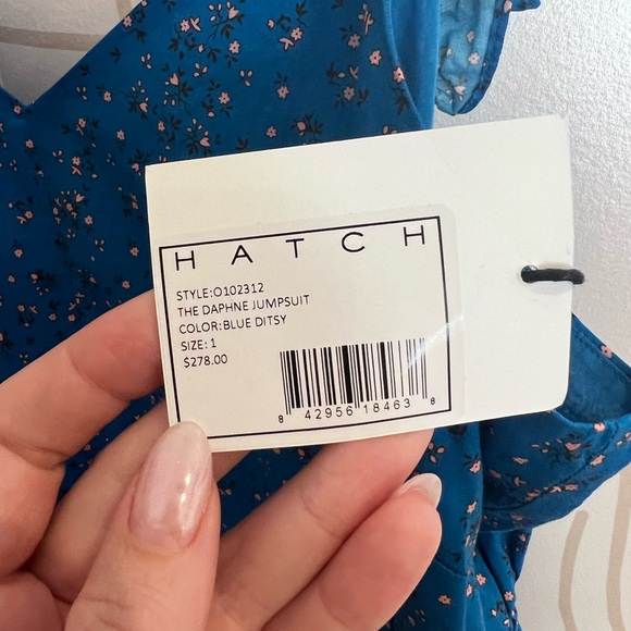 Hatch Maternity Daphne Jumpsuit in Blue Ditsy. Size 1. NWT - Picture 4 of 4